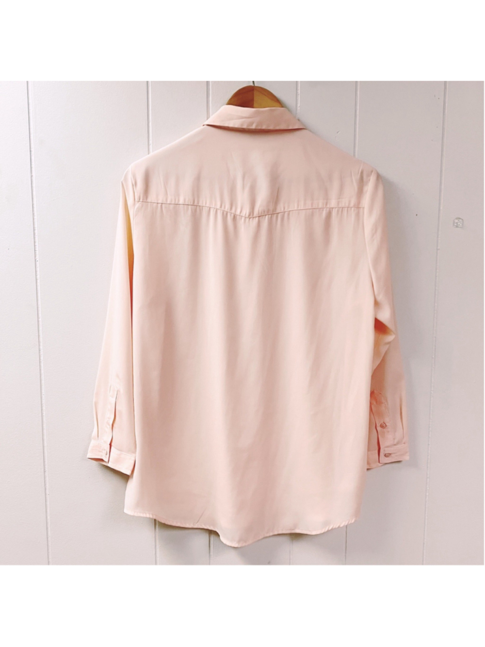 American Eagle Outfitters Western Studded Peach Blouse LARGE Autumn Transition - Picture 5 of 8